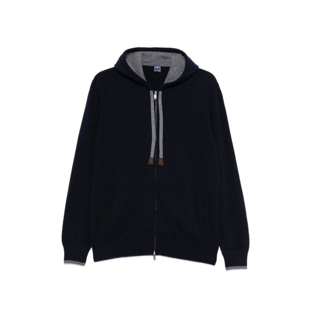 Fedeli Blue Sweaters & Knitwear - Hoodies Men